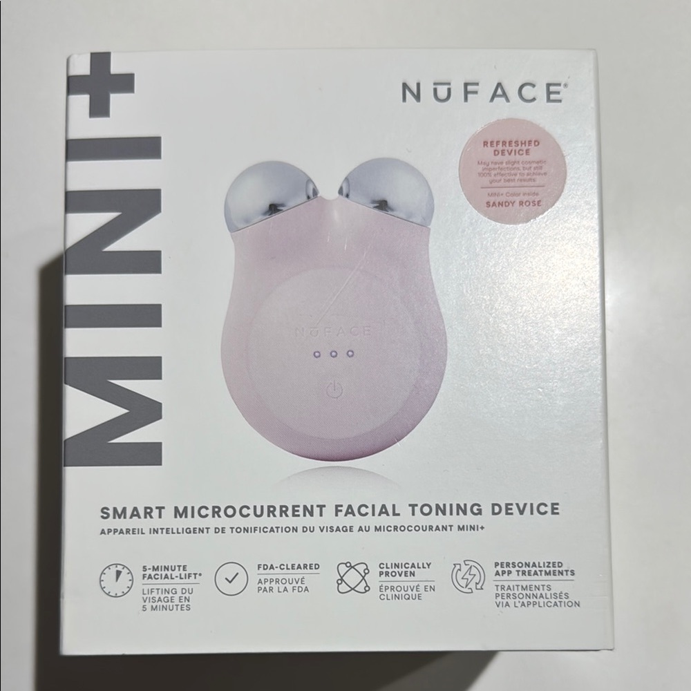 NuFACE Mini+ Facial Toning Device in Sandy Rose